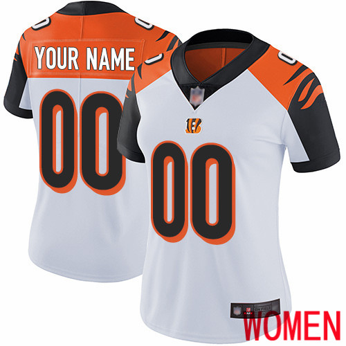 Limited White Women Road Jersey NFL Customized Football Cincinnati Bengals Vapor Untouchable